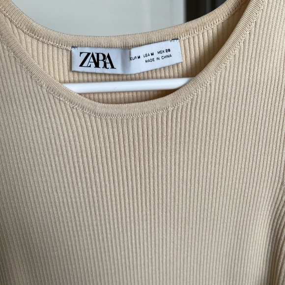 Zara MIXED OPEN KNIT DRESS - Picture 6 of 6
